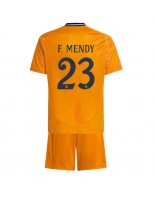 Real Madrid Ferland Mendy #23 Bortedraktsett Barn 2024-25 Korte ermer (+ bukser)